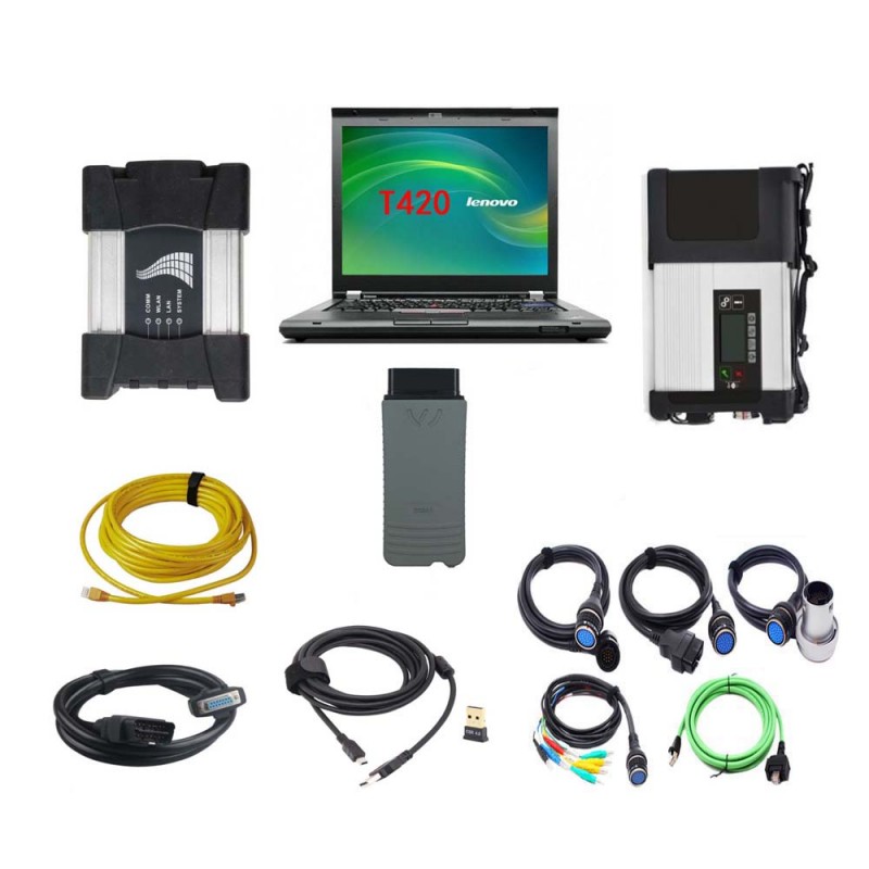 V2023.06 DOIP MB Star SD Connect C5 + V2023.06 BMW ICOM NEXT + VAS 5054A 3in1 Diagnostic Tool With Lenovo T420 Laptop Re