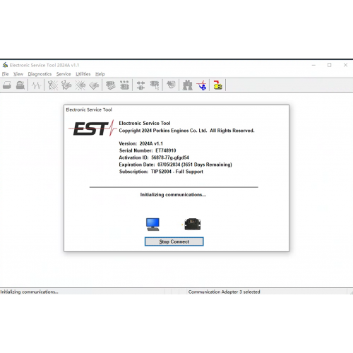 Perkins EST 2024A Diagnostic Software with built in Factory Passwords Generator