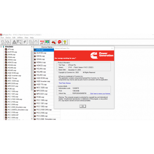 Cummins lnPower Pro V14.5.1 + INCAL 2024 Diagnosis Software